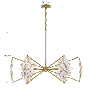 Marbella 6-Light Chandelier in Gold Shimmer by Breegan Jane