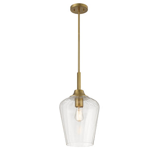 Carlton 1-Light Pendant in Warm Brass