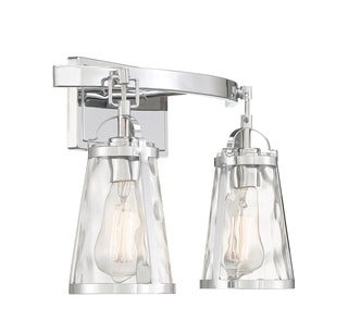 Albany 2-Light Bathroom Vanity Light in Polished Chrome
