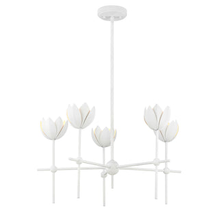 5-Light Chandelier in Bisque White