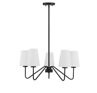 5-Light Chandelier in Matte Black