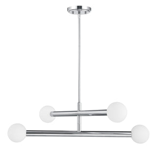 4-Light Chandelier in Chrome