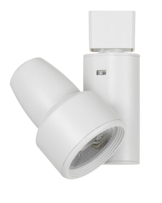 5.25" Height Metal LED Track Head in White Finish