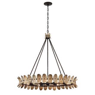 Monarch 8-Light Chandelier in Champagne Mist with Coconut Shell by Breegan Jane