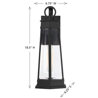 Payne 1-Light Outdoor Wall Lantern in Matte Black