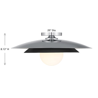 Sherrer 1-Light Ceiling Light in Chrome