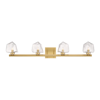 Castello 4-Light Bathroom Vanity Light in Warm Brass