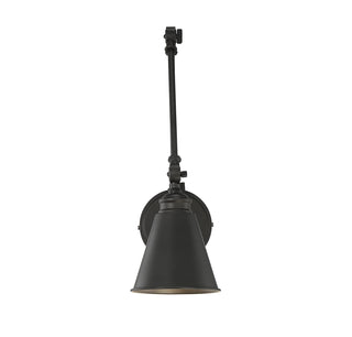 Morland 1-Light Adjustable Wall Sconce in Matte Black