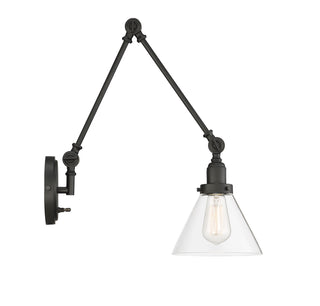 Drake 1-Light Adjustable Wall Sconce in Matte Black