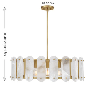 Antolini 5-Light Pendant in Warm Brass