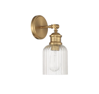 1-Light Wall Sconce in Natural Brass