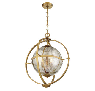 Pearl 3-Light Pendant in Warm Brass