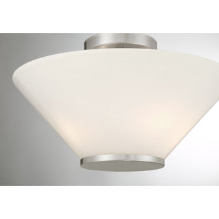 Blair 3-Light Convertible Semi-Flush or Pendant in Satin Nickel