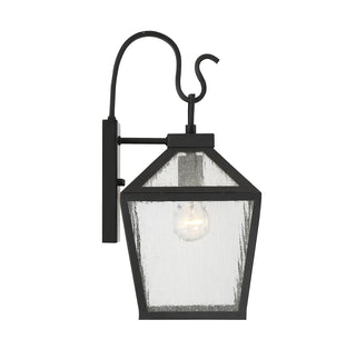 Woodstock 1-Light Outdoor Wall Lantern in Black