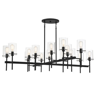 Vista 16-Light Chandelier in Matte Black