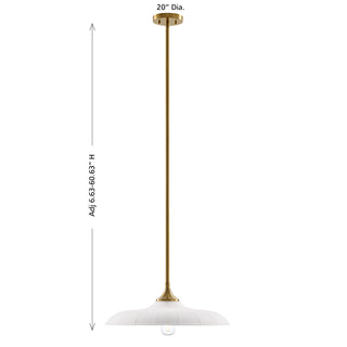 Hadley 1-Light Pendant in Warm Brass