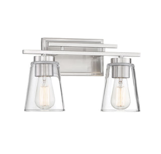 Calhoun 2-Light Bathroom Vanity Light in Satin Nickel