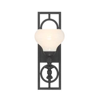Allston 1-Light Wall Sconce in Matte Black