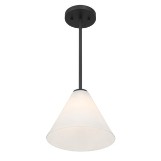 Blair 1-Light Mini-Pendant or Semi-Flush in Matte Black