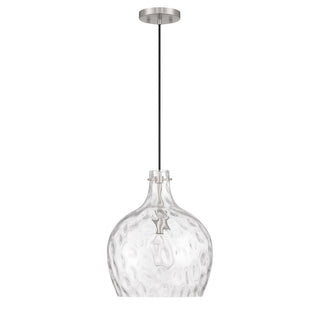1-Light Pendant in Brushed Nickel