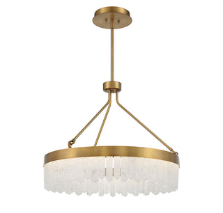 Landon LED Pendant in Warm Brass