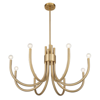Sorrento 8-Light Chandelier in Noble Brass