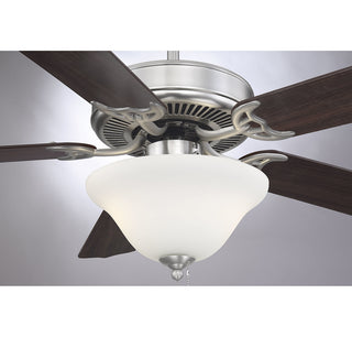 52" 2-Light Ceiling Fan in Brushed Nickel
