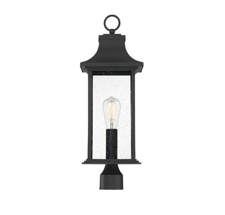 Hancock 1-Light Outdoor Post Lantern in Matte Black