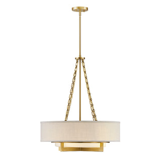 Brentwood 4-Light Pendant in Warm Brass