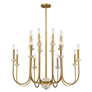 Oakhurst 16-Light Chandelier in Antique Gold