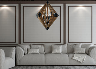 60W X 9 Arezzo Wood Chandelier