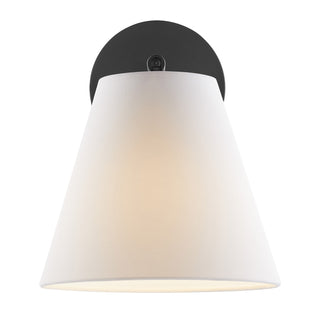 1-Light Wall Sconce in Matte Black (Set of 2)
