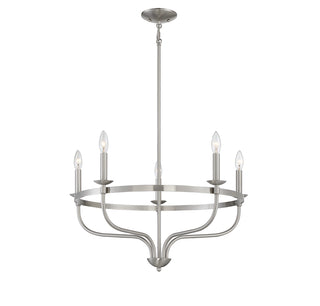 5-Light Chandelier in Brushed Nickel