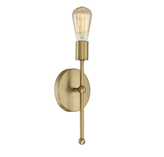 1-Light Wall Sconce in Natural Brass