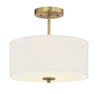 2-Light Ceiling Light in Natural Brass