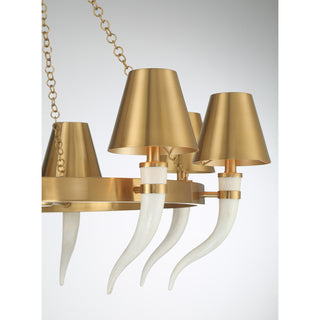 Hearne 8-Light Chandelier in Warm Brass by Dann Foley