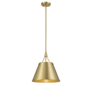 Willis 1-Light Pendant in Warm Brass