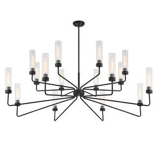 Baker 16-Light Chandelier in Matte Black