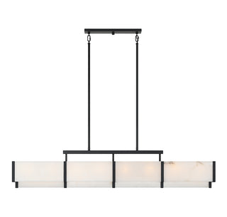 Orleans 8-Light Linear Chandelier in Black Cashmere