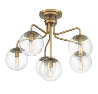 Marco 6-Light Ceiling Light in Warm Brass