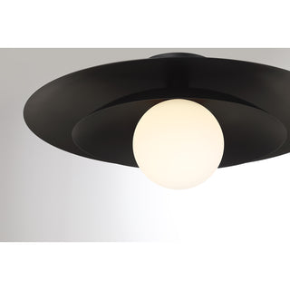 Sherrer 1-Light Ceiling Light in Matte Black