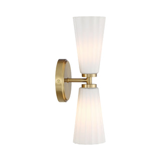 2-Light Wall Sconce in Natural Brass