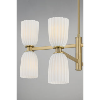 Baldwin 8-Light Chandelier in Noble Brass