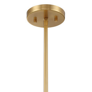 2-Light Linear Chandelier in Natural Brass
