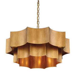 Shelby 6-Light Pendant in Gold Patina