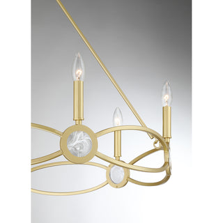 Minette 6-Light Chandelier in Spun Gold