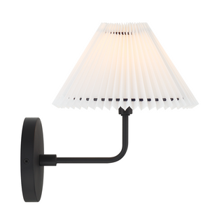 1-Light Wall Sconce in Matte Black