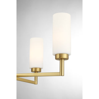 4-Light Chandelier in Natural Brass
