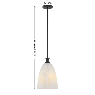 Baldwin 1-Light Pendant in Matte Black