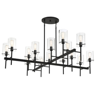 Vista 16-Light Chandelier in Matte Black